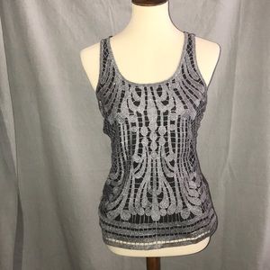 Express Sleeveless Silver Blouse
